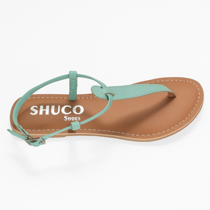 ALMA ARCTIC BLUE FLAT SANDAL