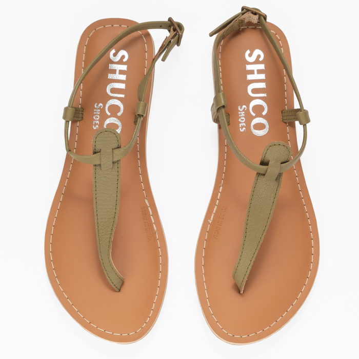 ALMA OLIVE FLAT SANDAL