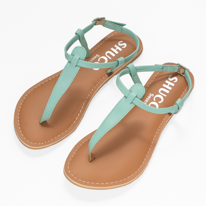 ALMA ARCTIC BLUE FLAT SANDAL