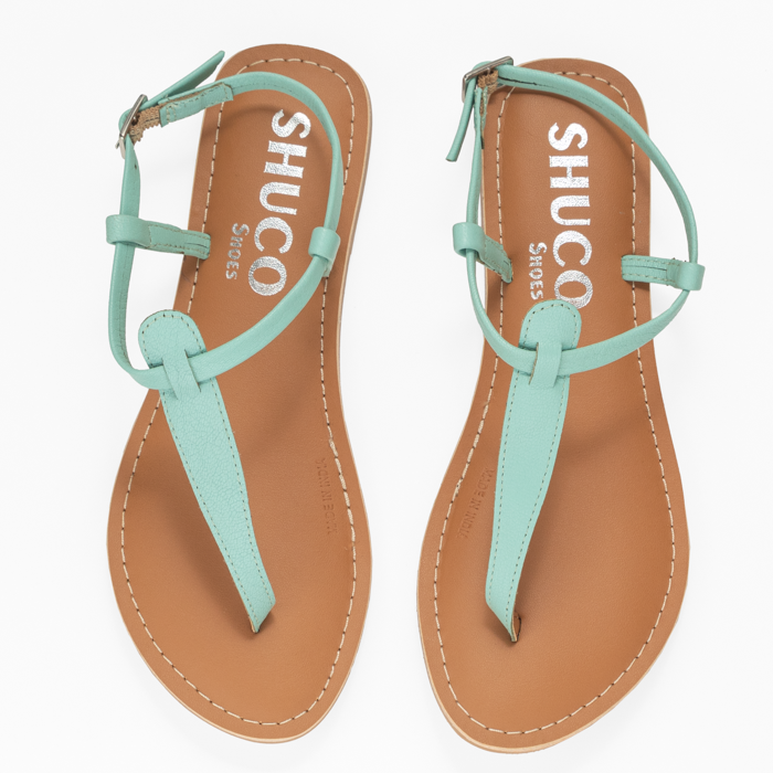 ALMA ARCTIC BLUE FLAT SANDAL