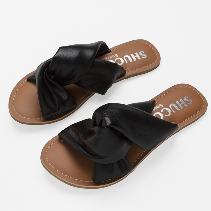 CLEO BLACK FLAT SANDAL