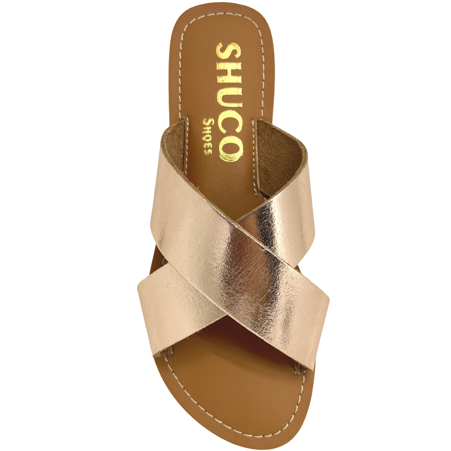 BRIA GOLD FLAT SANDAL