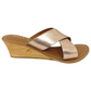 CELIA GOLD WEDGE HEEL SANDAL