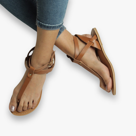 GRACE TAN FLAT SANDAL